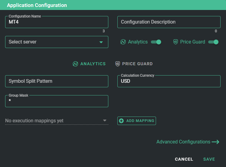 Analytics Configuration Image